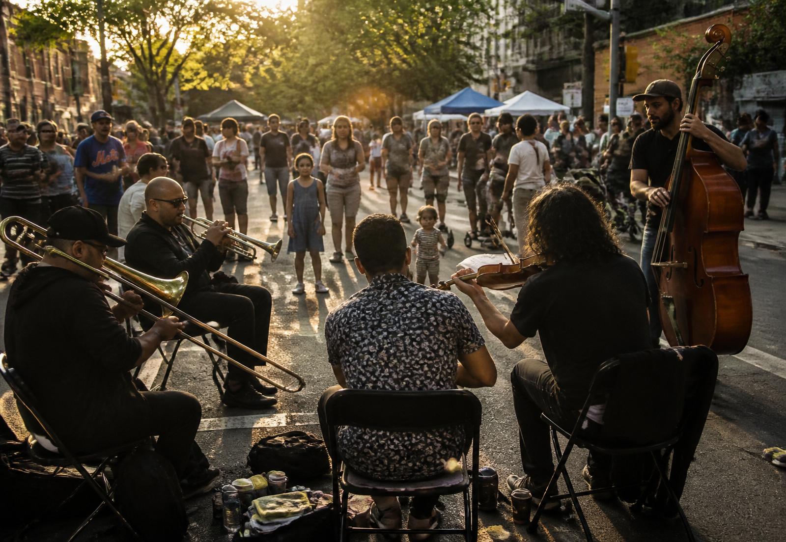 Playing for the neighborhood. — LIVE STREETS by Gordon Dukes Music Company